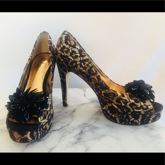 Reba Cheetah Print Platform Heels - Picture 2 of 4